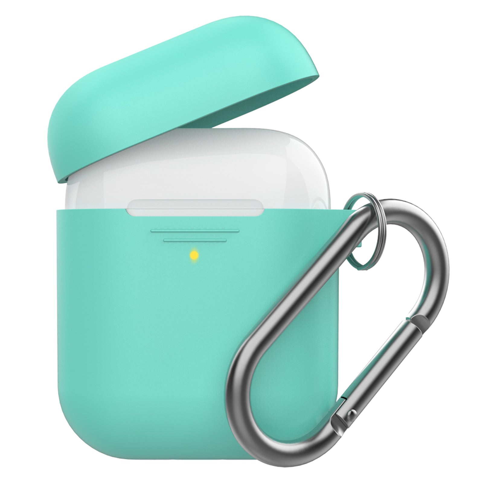 AHASTYLE PT-06-F For AirPods with Charging Case (2016) (2019) AirPods with Wireless Charging Case (2019) Anti-dust Plug Design Splittable Silicone Cover with Hook AHASTYLE PT-06-F For AirPods with Charging Case (2016) (2019) AirPods with Wireless Charging Case (2019) Anti-dust Plug Design Splittable Silicone Cover with Hook